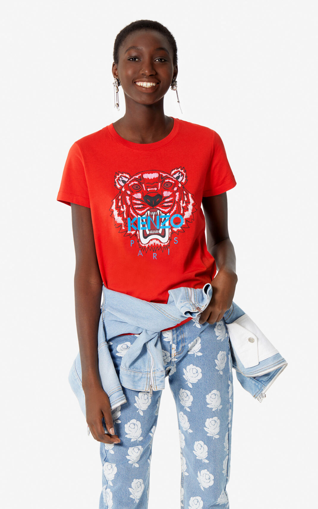 Kenzo Tiger T Shirt Dam | 19053-TFLS